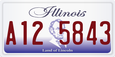 IL license plate A125843
