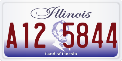 IL license plate A125844