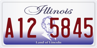 IL license plate A125845