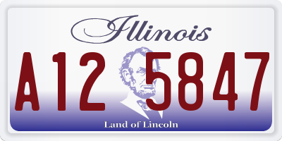 IL license plate A125847