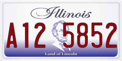 IL license plate A125852