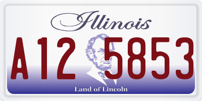 IL license plate A125853