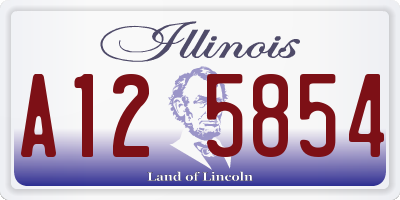 IL license plate A125854