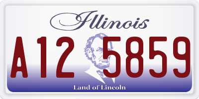 IL license plate A125859