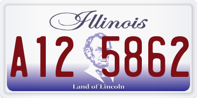 IL license plate A125862