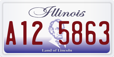 IL license plate A125863