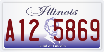 IL license plate A125869