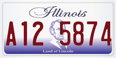 IL license plate A125874