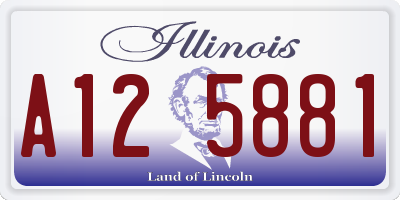 IL license plate A125881