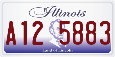 IL license plate A125883