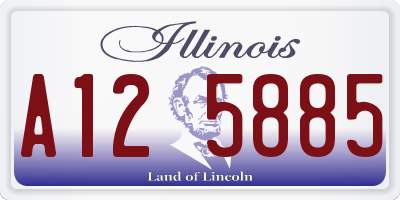 IL license plate A125885
