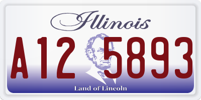 IL license plate A125893