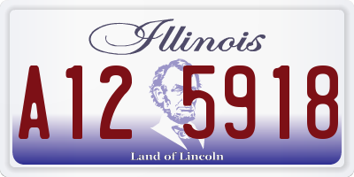 IL license plate A125918
