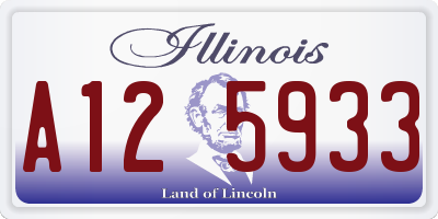 IL license plate A125933