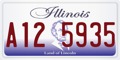 IL license plate A125935