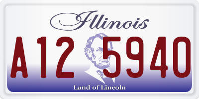 IL license plate A125940