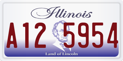 IL license plate A125954