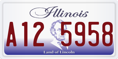 IL license plate A125958