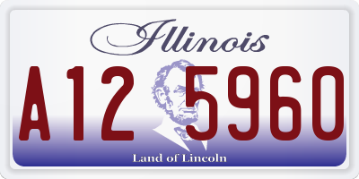 IL license plate A125960