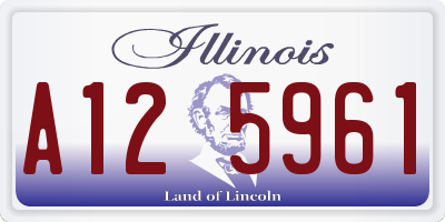 IL license plate A125961