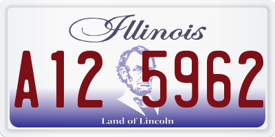 IL license plate A125962