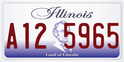 IL license plate A125965