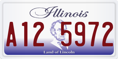 IL license plate A125972
