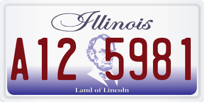 IL license plate A125981