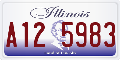 IL license plate A125983