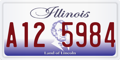 IL license plate A125984