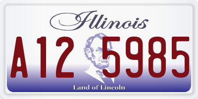 IL license plate A125985