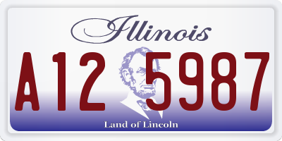 IL license plate A125987