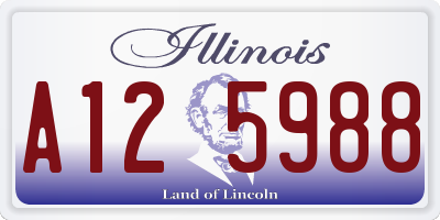 IL license plate A125988