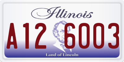 IL license plate A126003