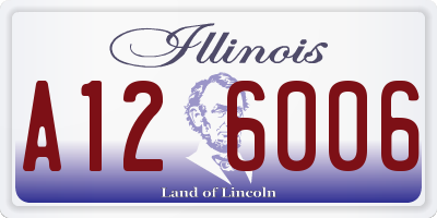 IL license plate A126006
