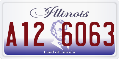 IL license plate A126063