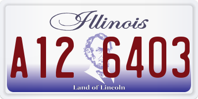 IL license plate A126403