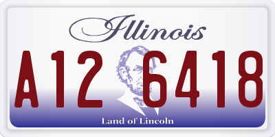 IL license plate A126418