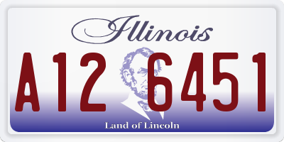 IL license plate A126451