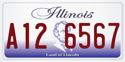 IL license plate A126567