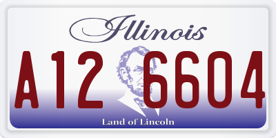 IL license plate A126604