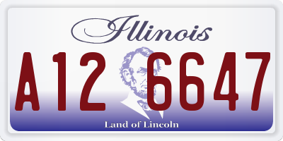 IL license plate A126647