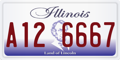 IL license plate A126667