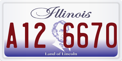 IL license plate A126670
