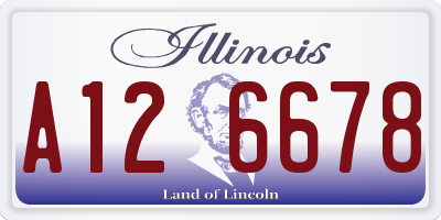 IL license plate A126678