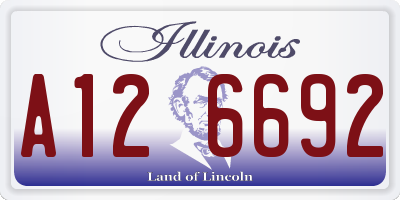 IL license plate A126692