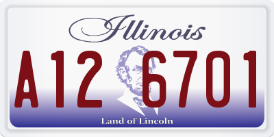 IL license plate A126701