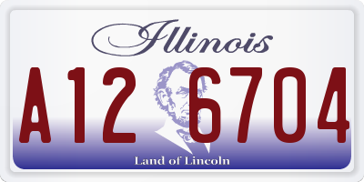 IL license plate A126704