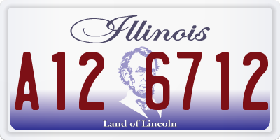 IL license plate A126712