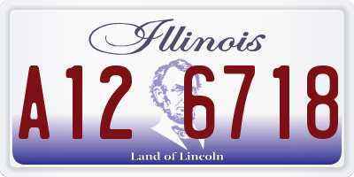 IL license plate A126718